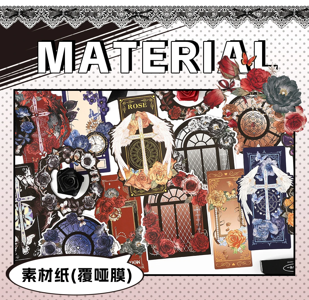 Kawaii painting Accessories Stickers Pack Tie Bag Material Package Comic Exhibition Accessories DIY Decorations Background