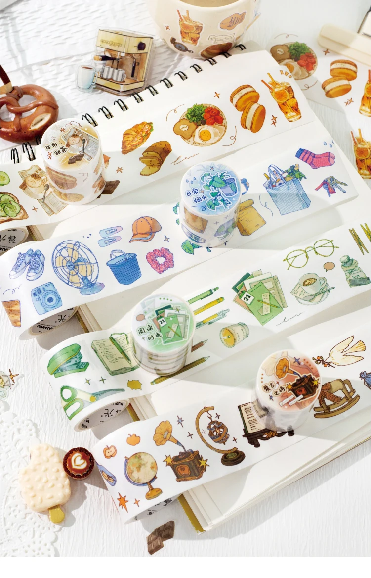Journal GO 6/5x200cm Instagram Cute Daily Guka Tape Stickers DIY Stationery Scrapbooking Journaling Decorative Masking Tape