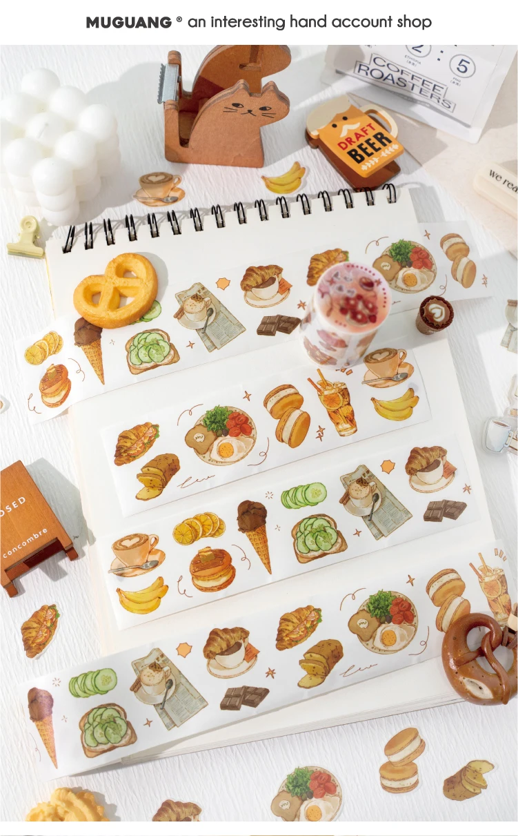 Journal GO 6/5x200cm Instagram Cute Daily Guka Tape Stickers DIY Stationery Scrapbooking Journaling Decorative Masking Tape