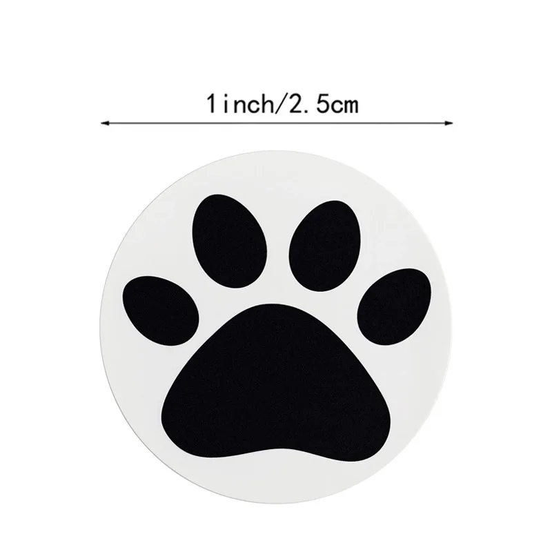 50-500pcs Dog Cat Bear Paw Labels Stickers 1inch Colorful Paw Print Stickers For Laptop Reward Sticker Stationery For Student