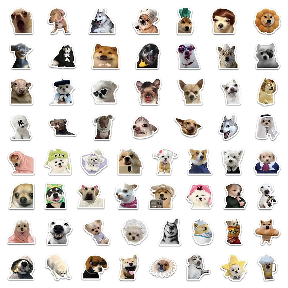 30/60/180 Funny Dogs Stickers Cartoon Cute Decals Toy Stationery Guitar Phone Bicycle Laptop Luggage Car Graffiti Kids Sticker