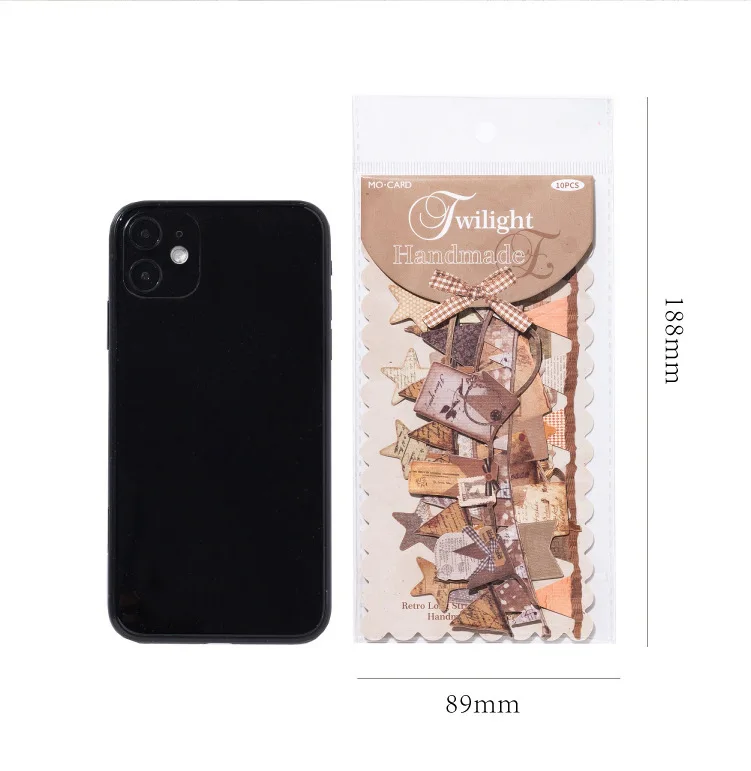 JIANWU Handmade Party Series Vintage Festival Hollow Landscape Material Collage Scrapbook Sticker Creative Journal Stationery