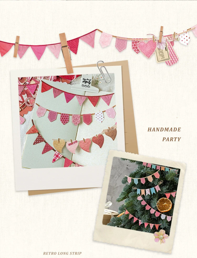 JIANWU Handmade Party Series Vintage Festival Hollow Landscape Material Collage Scrapbook Sticker Creative Journal Stationery