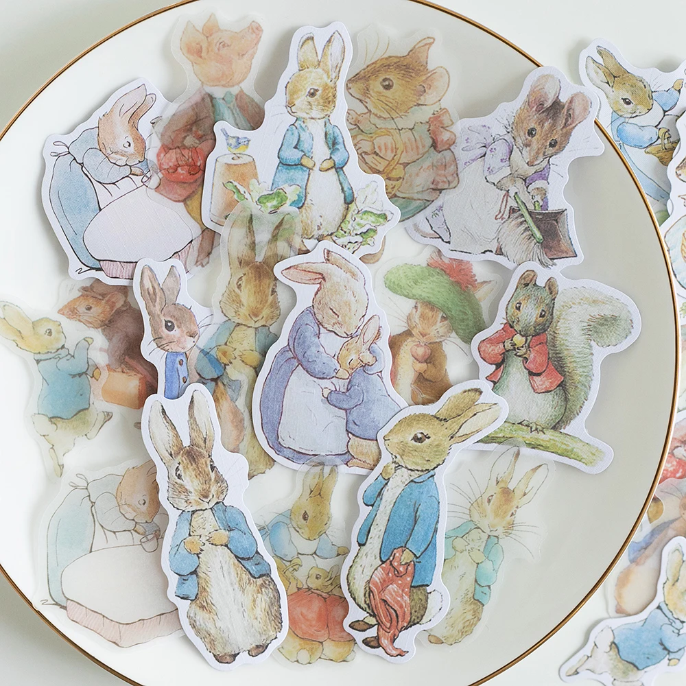40 pcs/1lot kawaii Stationery Stickers Rabbit Diary Planner junk journal Decorative Scrapbooking DIY Craft Stickers
