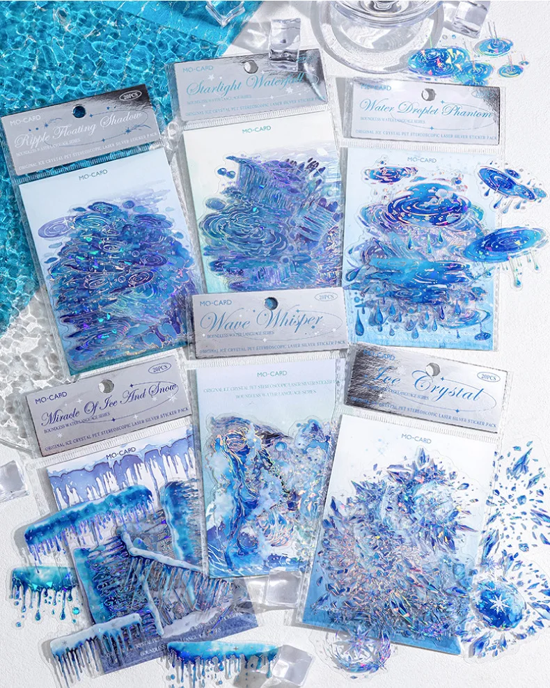 20pcs/1lot kawaii Stationery Sticker Boundless Waterspeak junk journal Decorative Scrapbooking DIY Craft Sticker