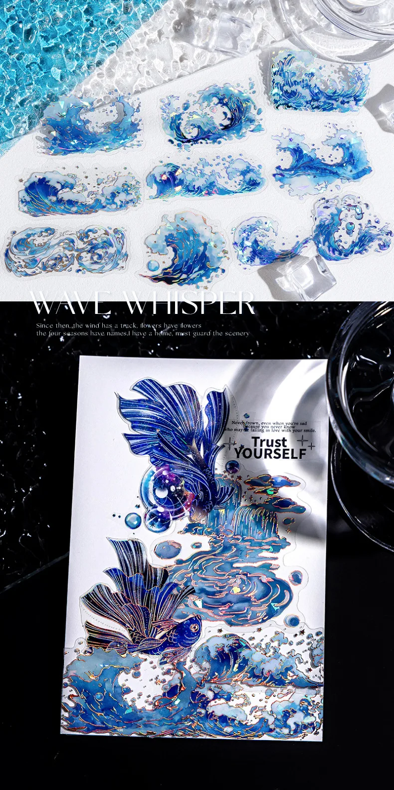 20pcs/1lot kawaii Stationery Sticker Boundless Waterspeak junk journal Decorative Scrapbooking DIY Craft Sticker