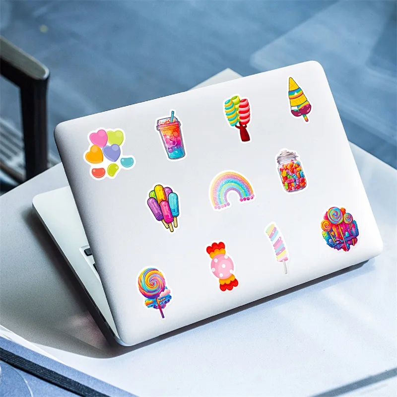 10/30/50PCS Cute Rainbow Candy Colorful Decoration Scrapbooking PVC Sticker Aesthetic Korean Stationery School Supplies