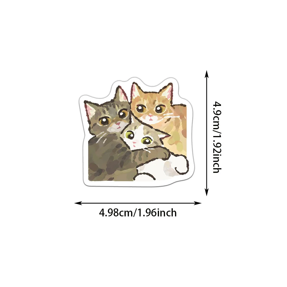 77PCS Cartoon Cat Stickers Exquisite Animal Account Materials Phone Cases Laptop Luggage Waterproof Stickers