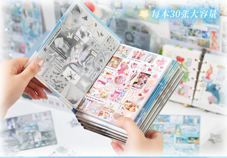Mr. Paper 30pcs Japanese-style vintage sticker book Evening breeze letter paper Cut film sticker DIY handbook Collage tablet