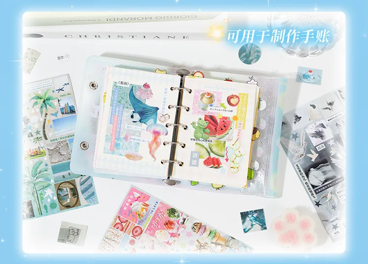 Mr. Paper 30pcs Japanese-style vintage sticker book Evening breeze letter paper Cut film sticker DIY handbook Collage tablet