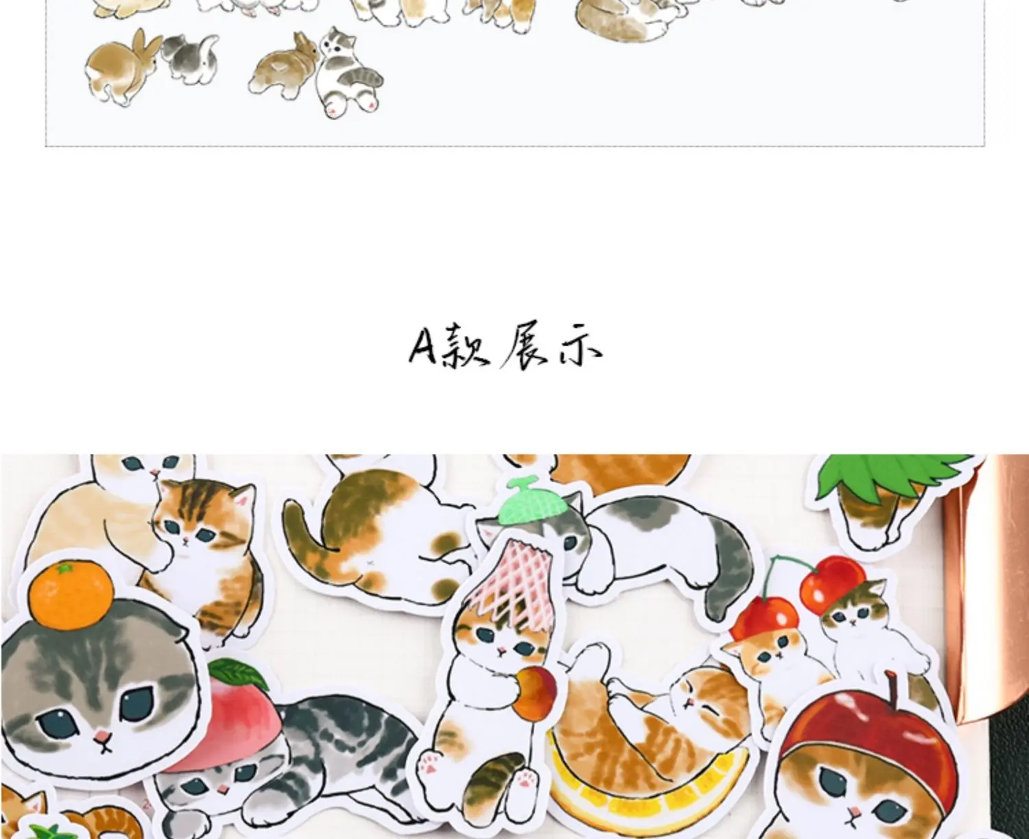 38PCS Cats Handbook Cartoon Sticker Cute Diy Photo Album Ins Wind Translucent Decorative Material Cute Kitten 3