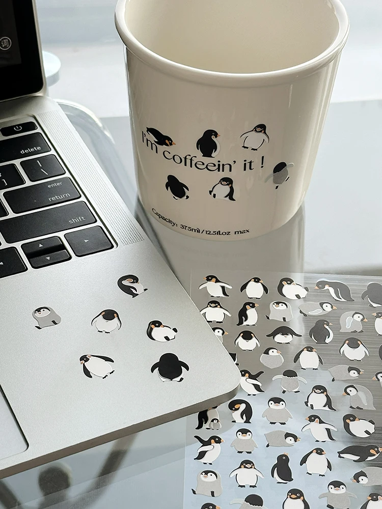 Korean Import Original NEKONI Animals Penguin Dinosaur Stickers Scrapbooking Diy Journal Stationery Sticker Decor School Supply