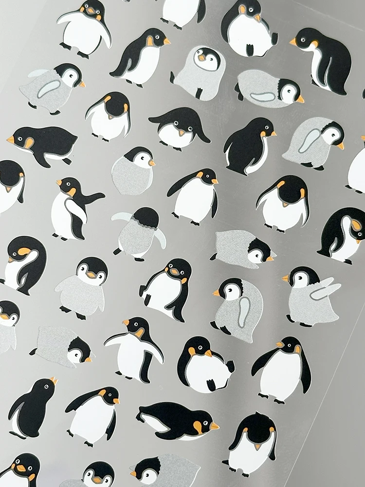 Korean Import Original NEKONI Animals Penguin Dinosaur Stickers Scrapbooking Diy Journal Stationery Sticker Decor School Supply