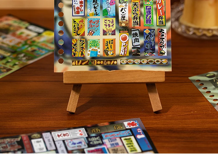 TIANZI 20/40 Pcs Retro Japanese Stationery Die Cut Stickers Book Cartoon Decorative for Handmade Scrapbooking Journal Supplies