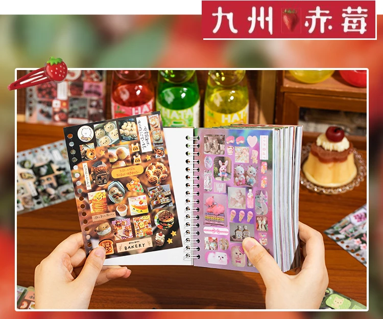 TIANZI 20/40 Pcs Retro Japanese Stationery Die Cut Stickers Book Cartoon Decorative for Handmade Scrapbooking Journal Supplies