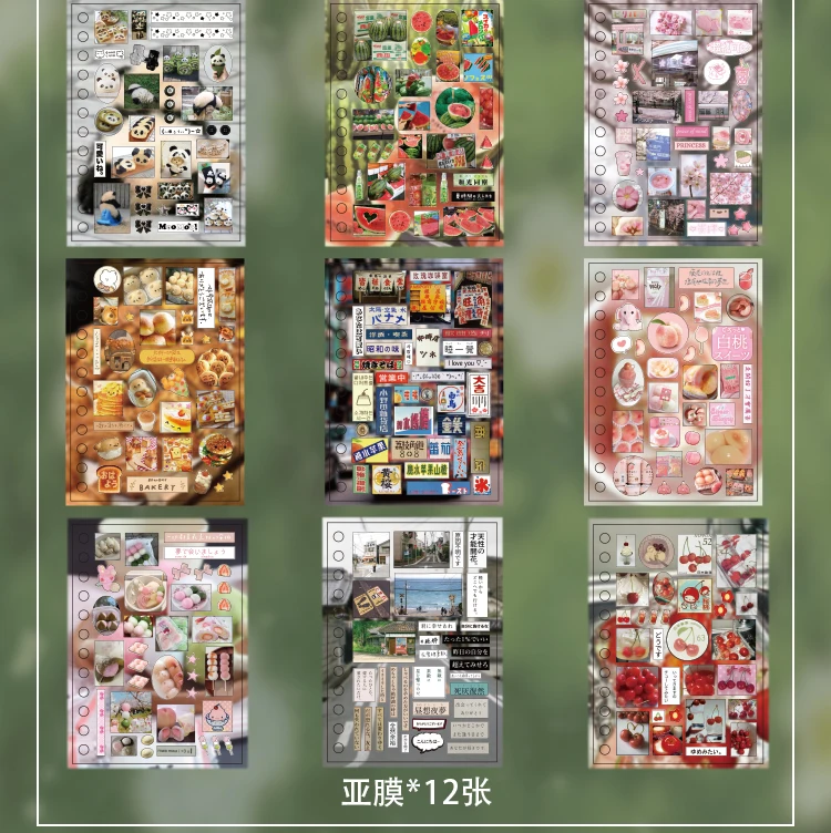 TIANZI 20/40 Pcs Retro Japanese Stationery Die Cut Stickers Book Cartoon Decorative for Handmade Scrapbooking Journal Supplies