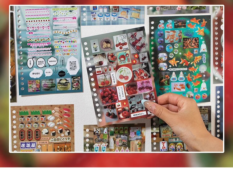 TIANZI 20/40 Pcs Retro Japanese Stationery Die Cut Stickers Book Cartoon Decorative for Handmade Scrapbooking Journal Supplies