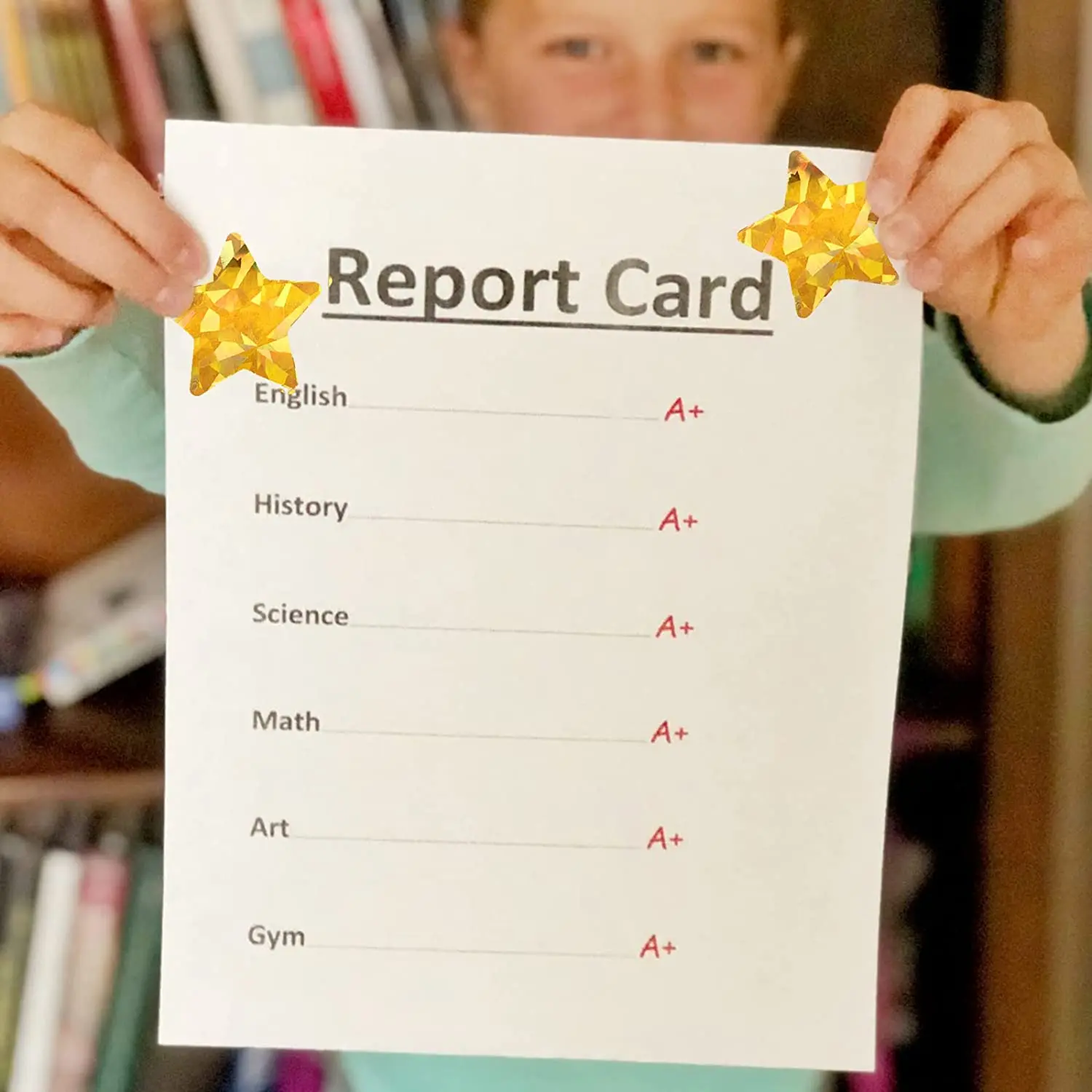 50-500pcs Holographic Silver Star Stickers For Kids Reward Gold Foil Star Stickers Labels For Wall Crafts Classroom Supplies
