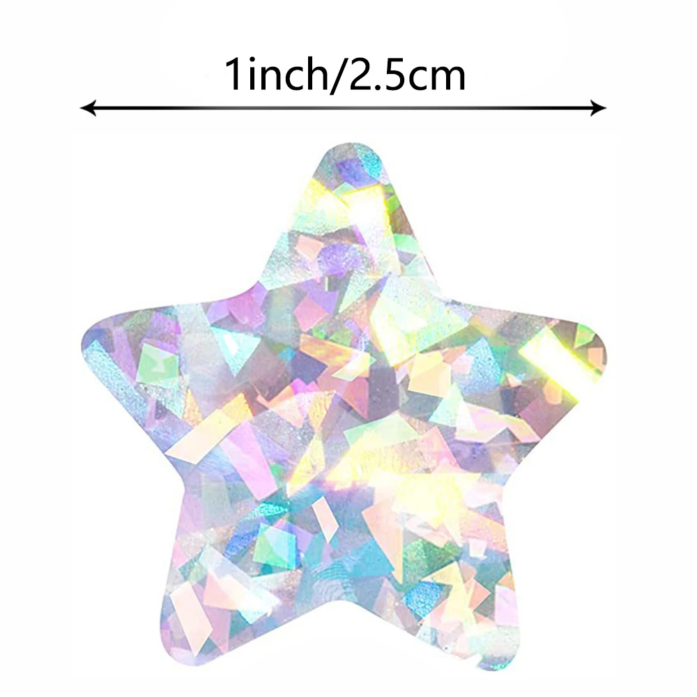 50-500pcs Holographic Silver Star Stickers For Kids Reward Gold Foil Star Stickers Labels For Wall Crafts Classroom Supplies