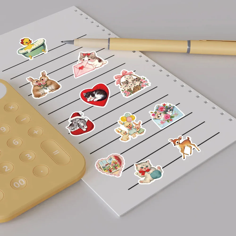 50PCS Aesthetic Pinterest Sticker Decoration Fashion Harajuku Laptop Luggage Creative Wall Bar Decor Streetwear Creative Sticker
