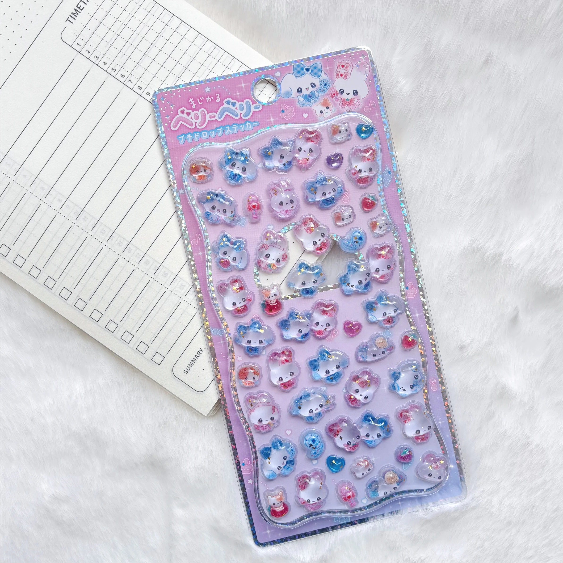 Relief animal 3D crystal stickers, DIY crafts, PVC cartoon animal stickers, decorative phone stickers