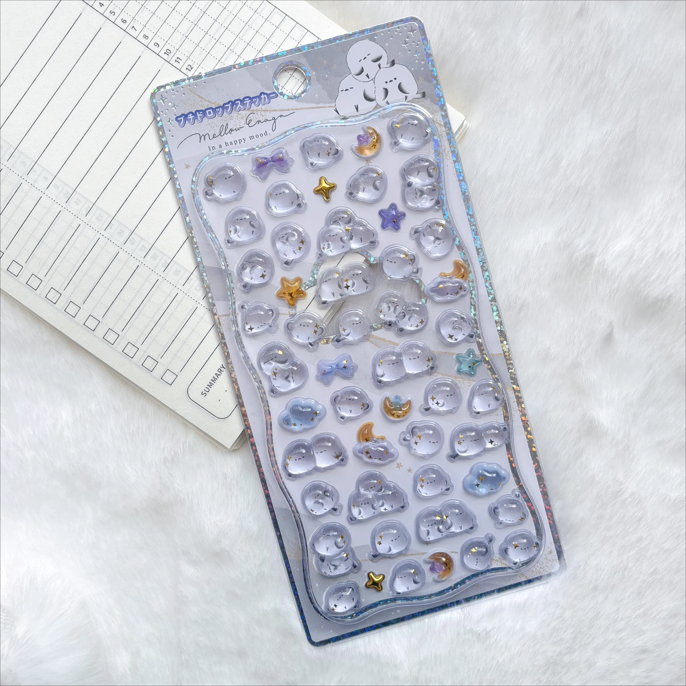 Relief animal 3D crystal stickers, DIY crafts, PVC cartoon animal stickers, decorative phone stickers