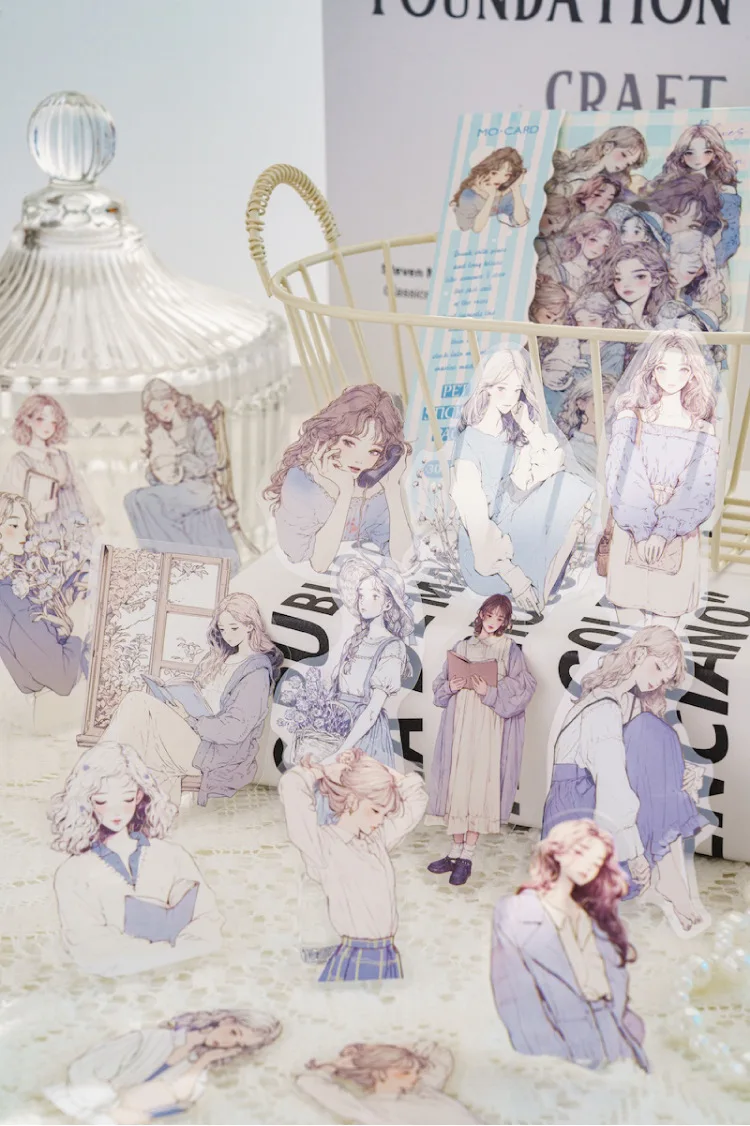 30pcs/1lot Kawaii Stationery Stickers White Lover Diary Decorative Mobile Stickers Scrapbooking DIY Craft Stickers
