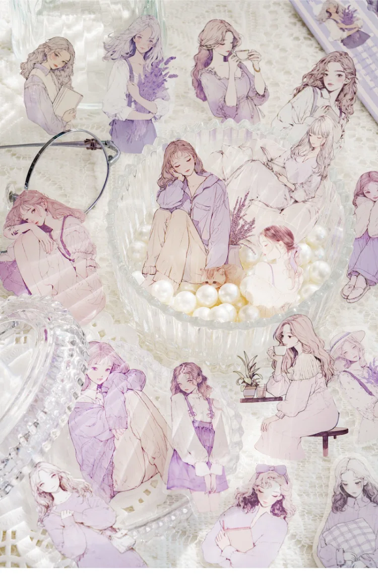 30pcs/1lot Kawaii Stationery Stickers White Lover Diary Decorative Mobile Stickers Scrapbooking DIY Craft Stickers