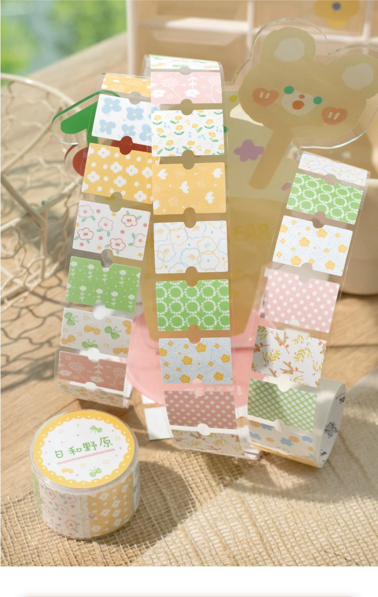 Journal GO 3x200cm Floral Tape Stickers Collage Junk Journal DIY Scrapbooking Planner Decor Photo Album Aesthetics Craft Tape