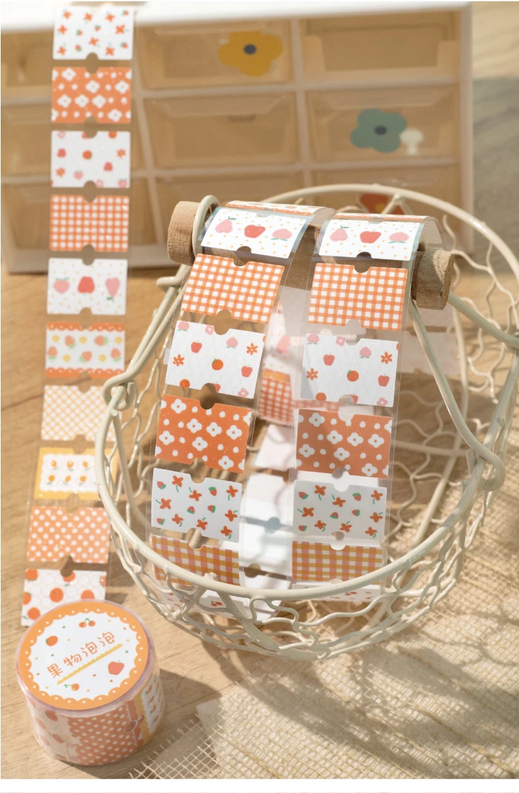 Journal GO 3x200cm Floral Tape Stickers Collage Junk Journal DIY Scrapbooking Planner Decor Photo Album Aesthetics Craft Tape