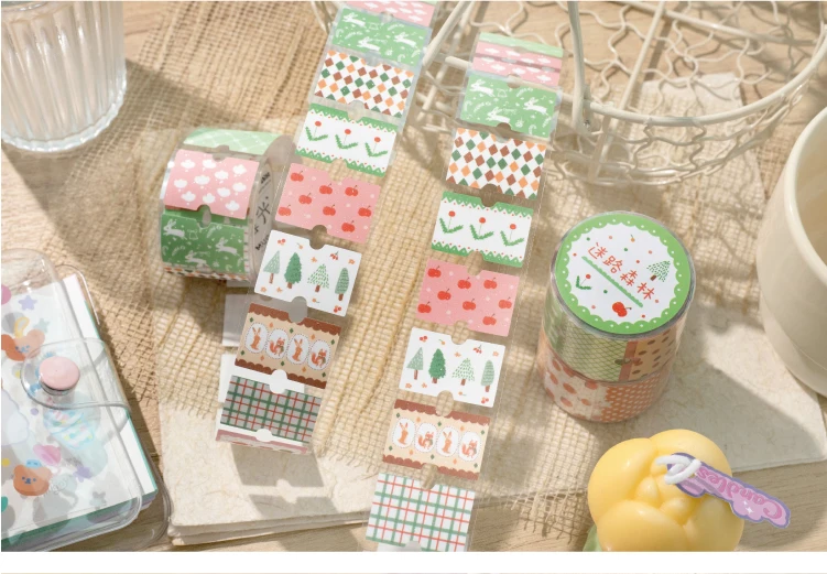 Journal GO 3x200cm Floral Tape Stickers Collage Junk Journal DIY Scrapbooking Planner Decor Photo Album Aesthetics Craft Tape