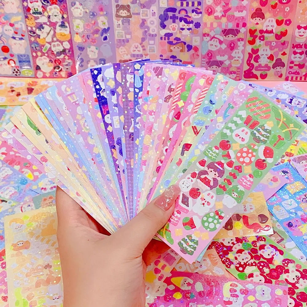200p Kawaii Stickers for Kids Cute Stationary Aesthetic Diary Decoration Art Supplies Stickers for Scrapbooking Lot Korean Paper