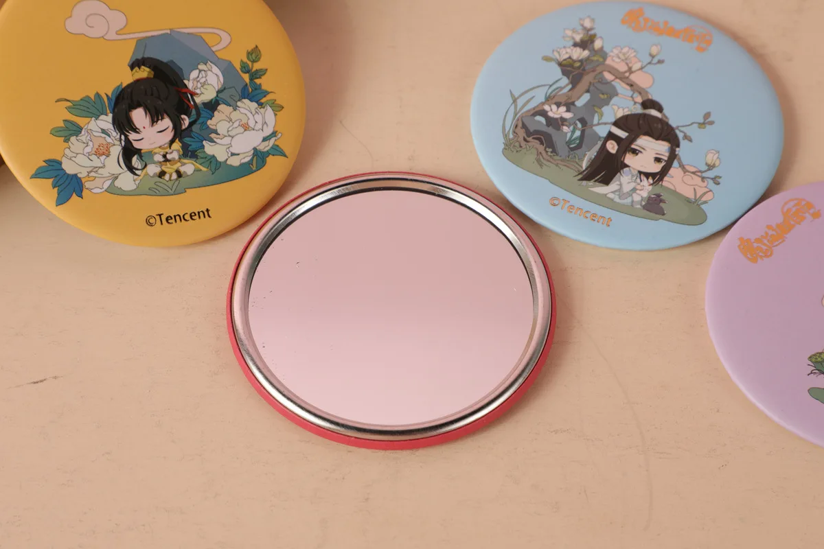 Grandmaster of Demonic Cultivation Anime Mini Mirror Mo Dao Zu Shi Cartoon Figure Portable Makeup Mirror Fans Gift