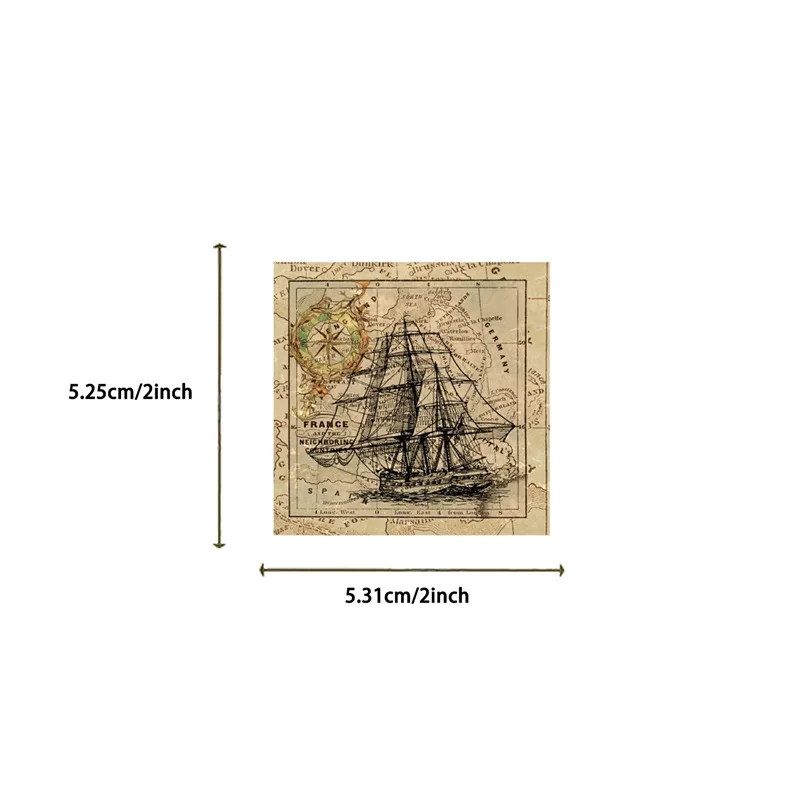 10/30/50PCS Vintage Planet Map PVC Sticker Aesthetic Korean Stationery DIY Decoration Scrapbooking School Supplies