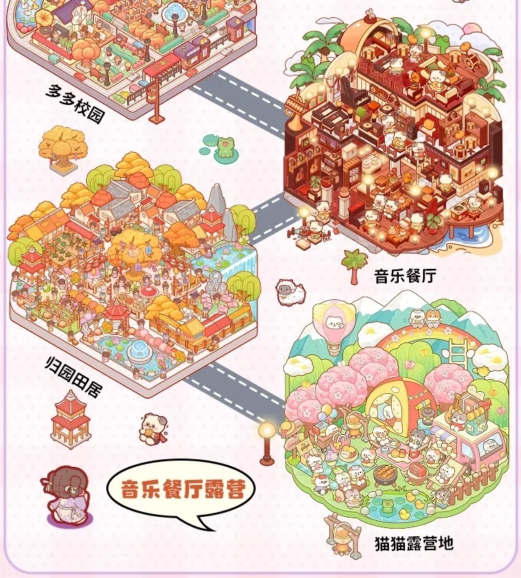 20Pcs 20in1 Cartoon Landscape Sticker Book DIY 3D Pocket Cabin Scene Stickers Gift for Kid Child