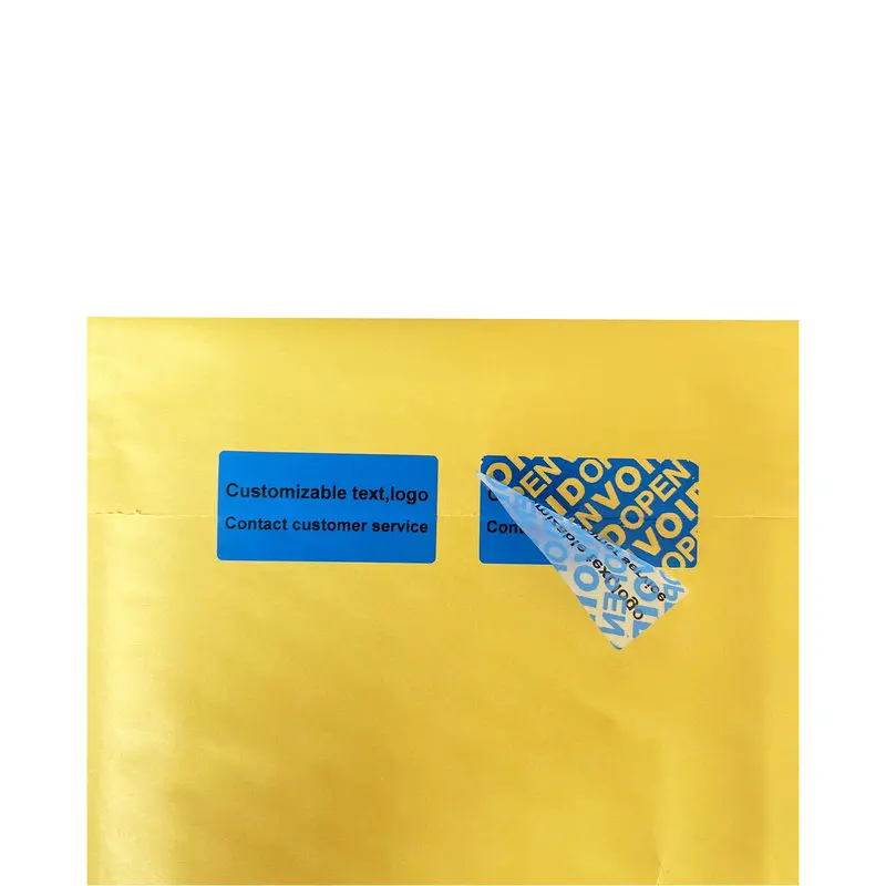 Blue 100pcs Warranty protection sticker (40X20mm) Secure seal tamper-proof serial number QR code sticker Void open seal label