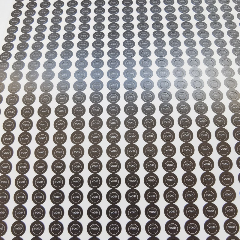 Drop Shipping 1000pcs 0.25cm Round Fragile Paper Warranty Sticker Void Black and Red Mobile Screw Seal