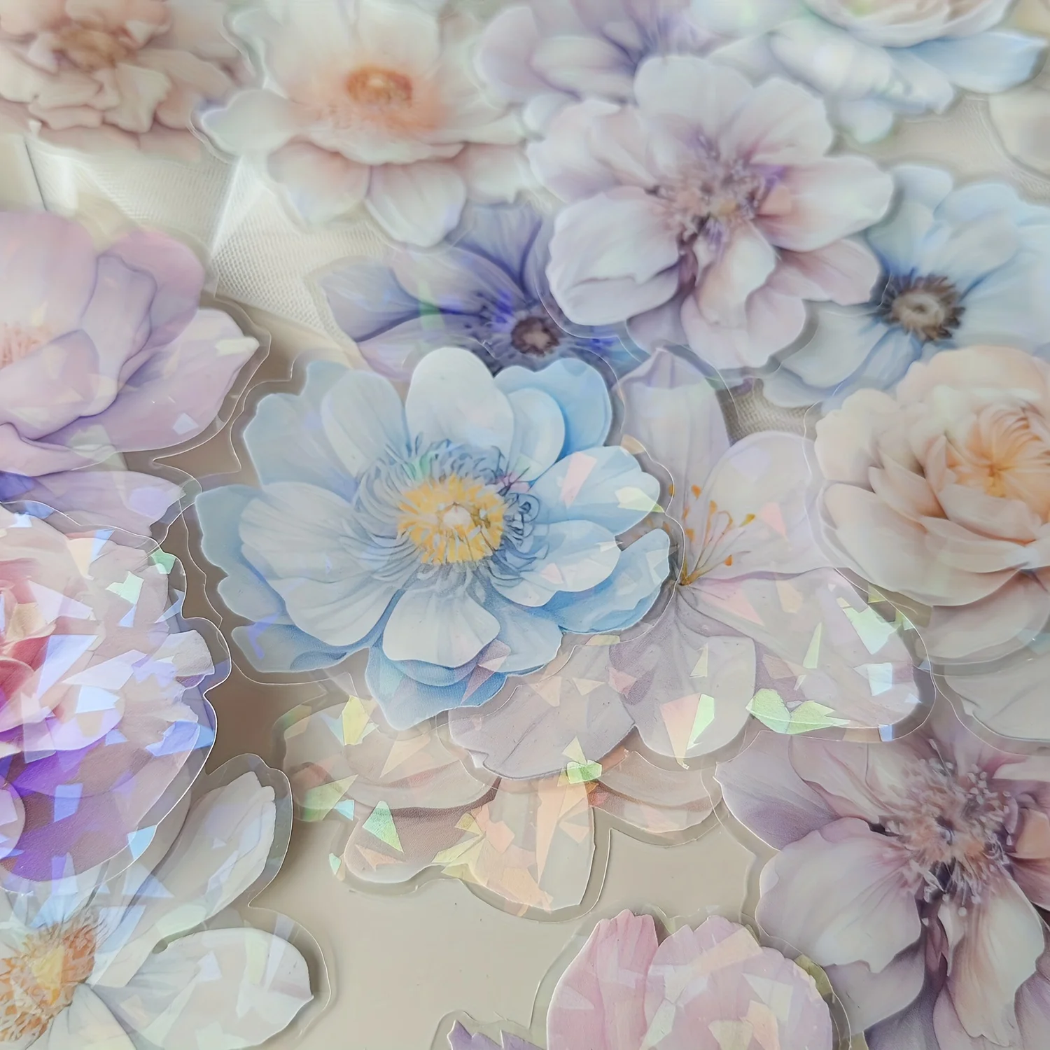 60 pcs/Box Gorgeous Flower PET Stickers Hand account DIY Scrapbooking Collage Decor Junk Journal Supplies Sticker Stationery