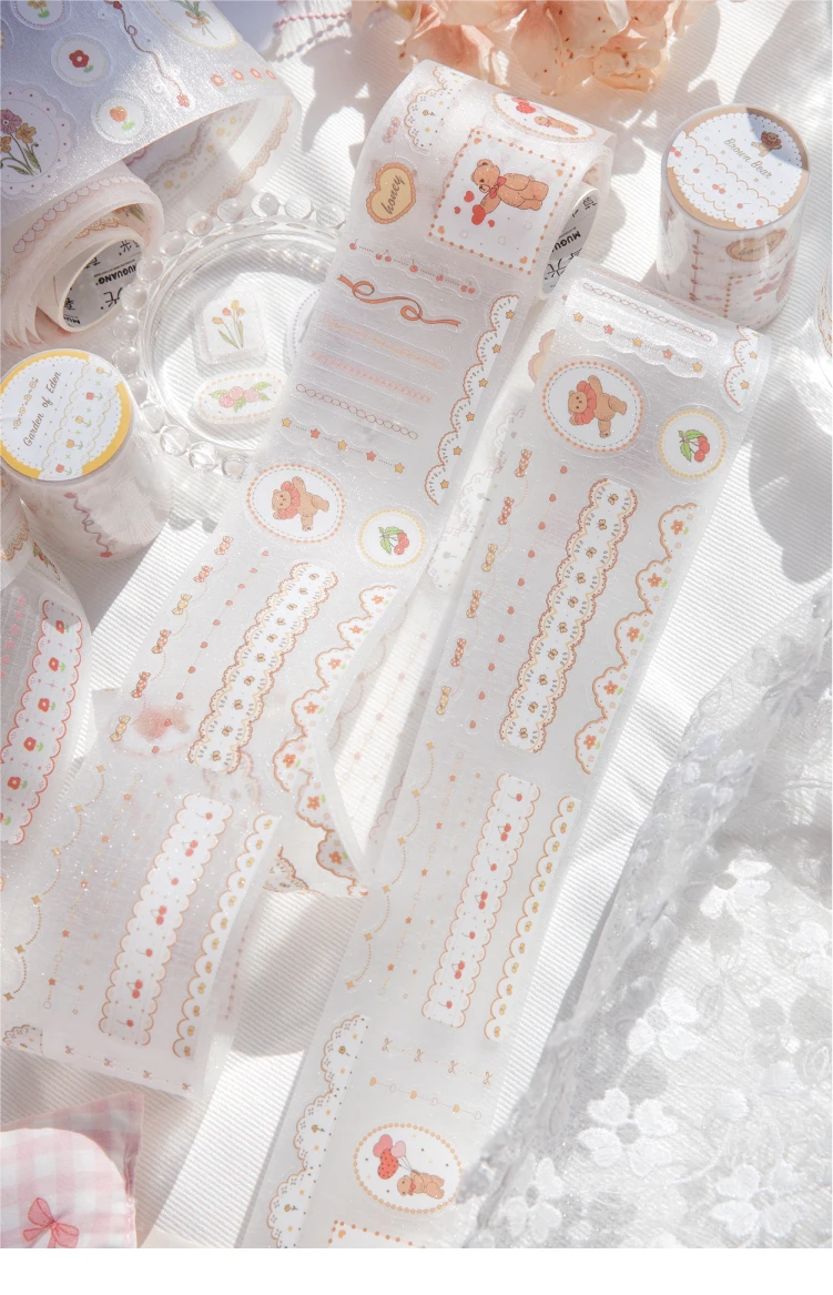 Journal GO 6x200cm Dessert Strawberry Tape Scrapbooking Materials Masking Tape Journaling Stickers Diy Arts Crafts Album Sticker