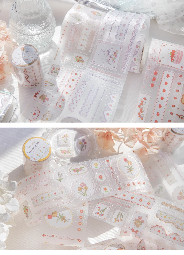 Journal GO 6x200cm Dessert Strawberry Tape Scrapbooking Materials Masking Tape Journaling Stickers Diy Arts Crafts Album Sticker