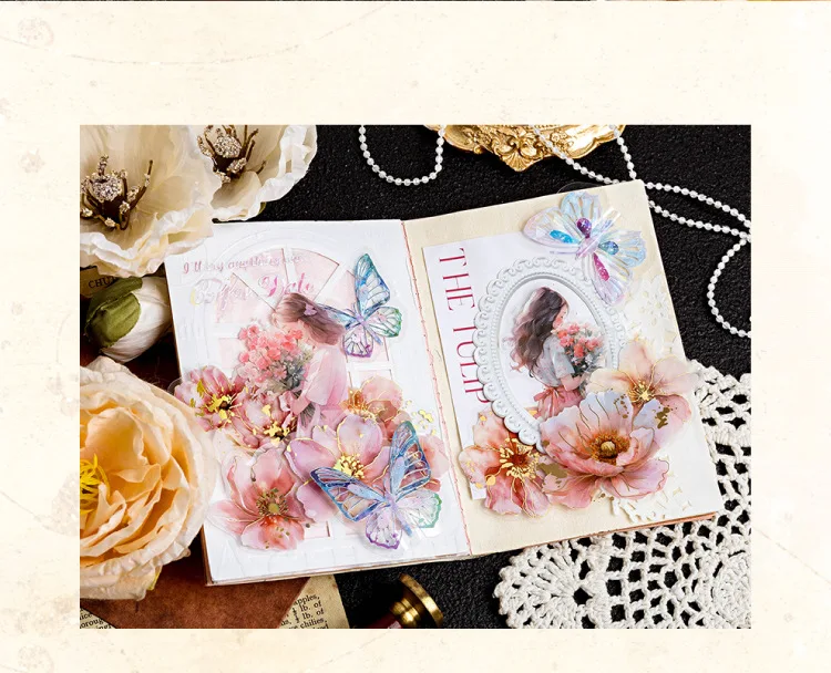 20pcs/lot Kawaii Stationery Stickers A Poem of Flowers Junk journaling stickers Planner Decorative Mobile Scrapbooking Supplies