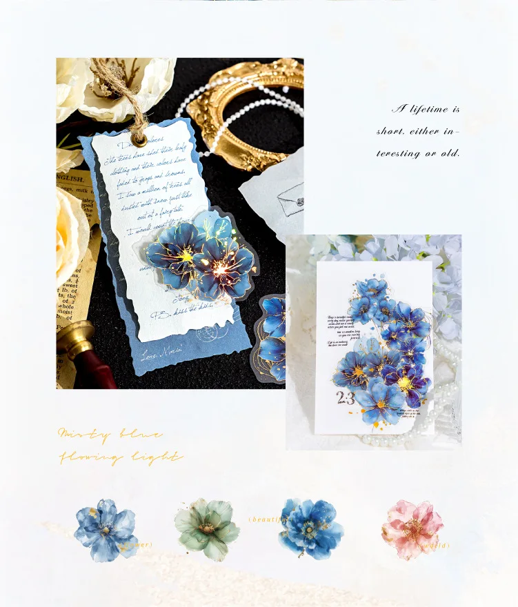 20pcs/lot Kawaii Stationery Stickers A Poem of Flowers Junk journaling stickers Planner Decorative Mobile Scrapbooking Supplies