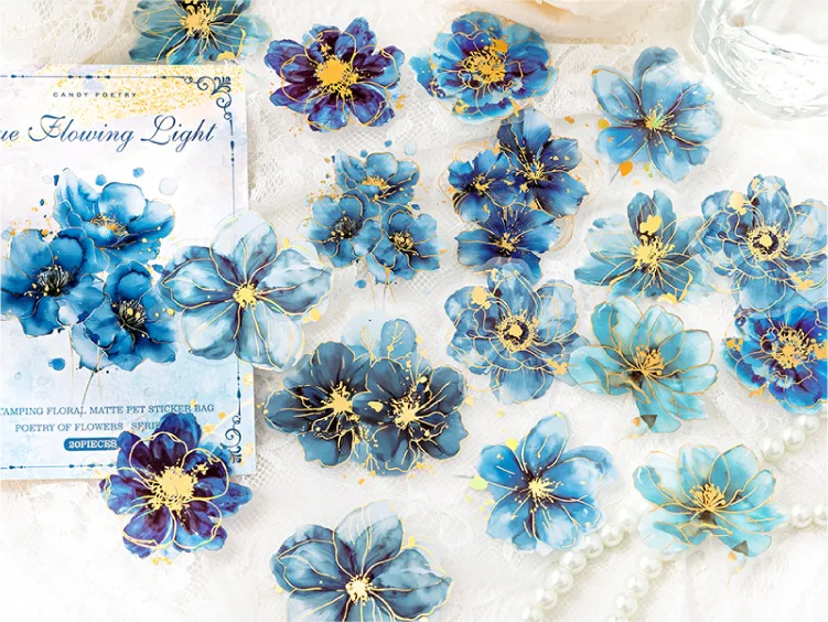 20pcs/lot Kawaii Stationery Stickers A Poem of Flowers Junk journaling stickers Planner Decorative Mobile Scrapbooking Supplies