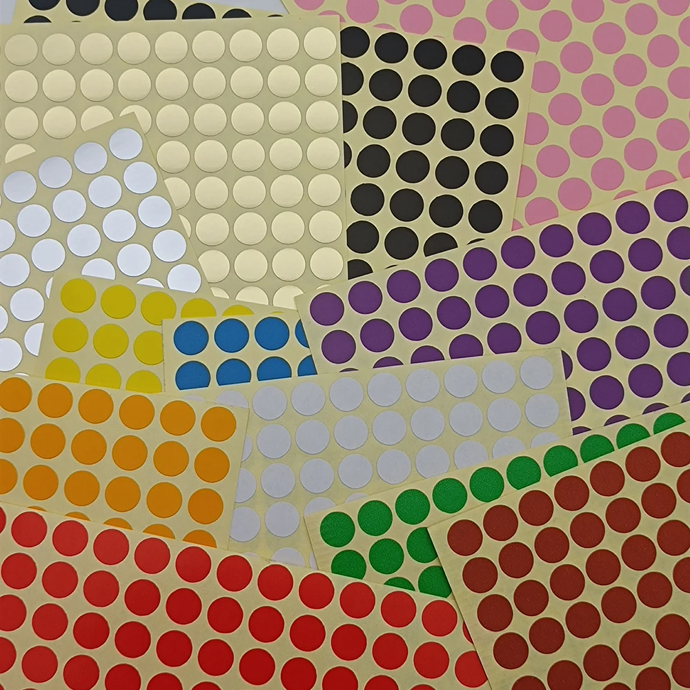 Diam 10mm Colored Coding Dots Stickers Label Circular Dots Stickers Round Dot Paper Sticker White Blank Adhesive Stickers