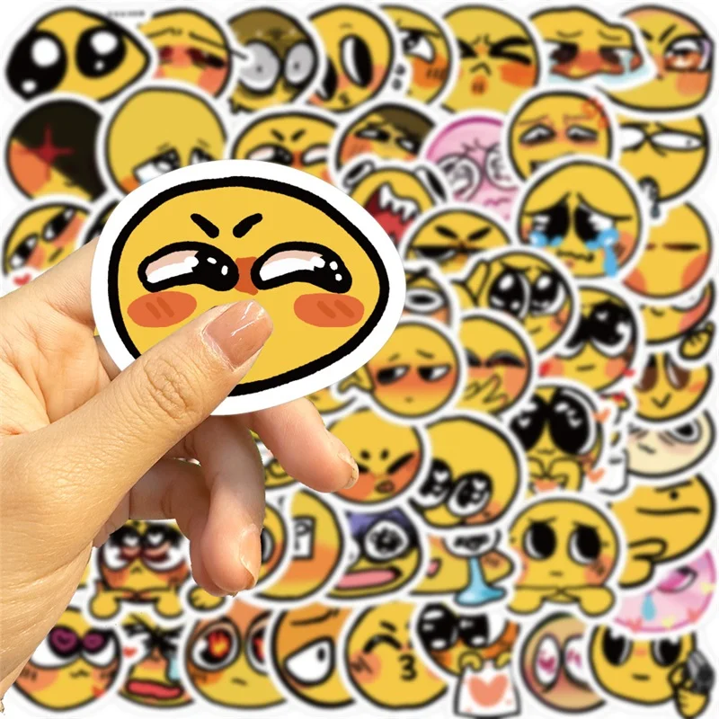 10/30/60PCS Cute Mood Yellow Sticker Aesthetic Korean Stationery PVC Decoration Scrapbooking School Supplies