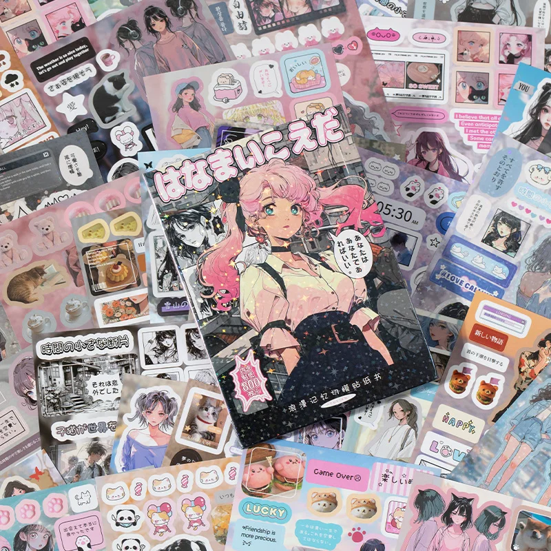 Mr.Paper 3Style 45Pcs/bag cut film sticker book for DIY handbook phone case photo frame album scrapbook hang tag card decoration