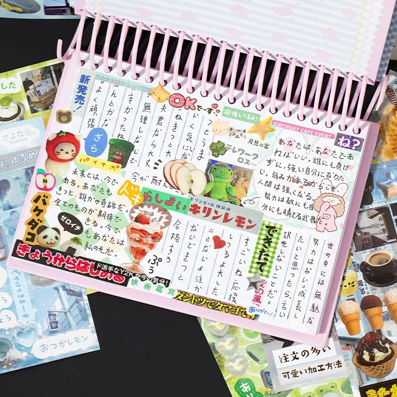 Mr.Paper 3Style 45Pcs/bag cut film sticker book for DIY handbook phone case photo frame album scrapbook hang tag card decoration