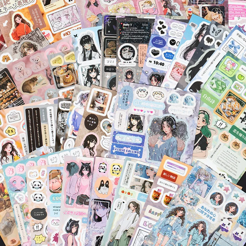 Mr.Paper 3Style 45Pcs/bag cut film sticker book for DIY handbook phone case photo frame album scrapbook hang tag card decoration