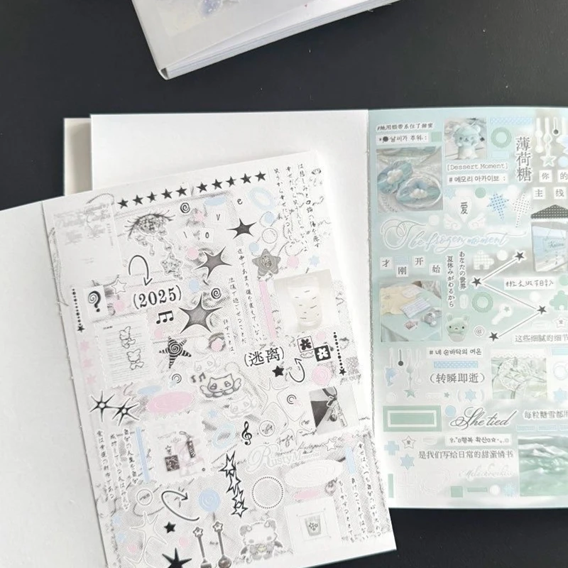32 Pages Ins Cute Korean Style Decorative Stickers Book Scrapbooking Phone Case DIY Journal Collage Material Sticker Gift