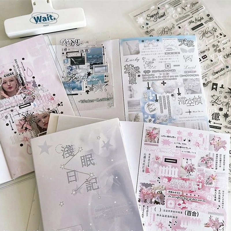 32 Pages Ins Cute Korean Style Decorative Stickers Book Scrapbooking Phone Case DIY Journal Collage Material Sticker Gift